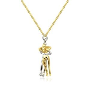 Couple Hug Pendant Necklace